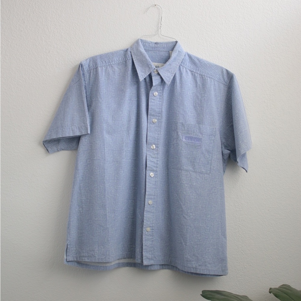Vintage Cinch Button Down Shirt Sz: M